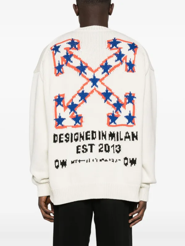 Off-White Star Arrow Sweater | White | FARFETCH
