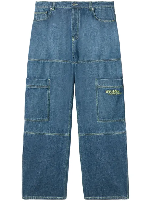 Jean Irregular à poches cargo - Off-White - Modalova