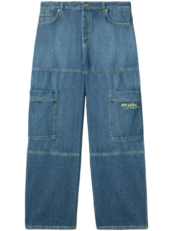 Off-White Irregular カーゴジーンズ | ブルー | FARFETCH JP