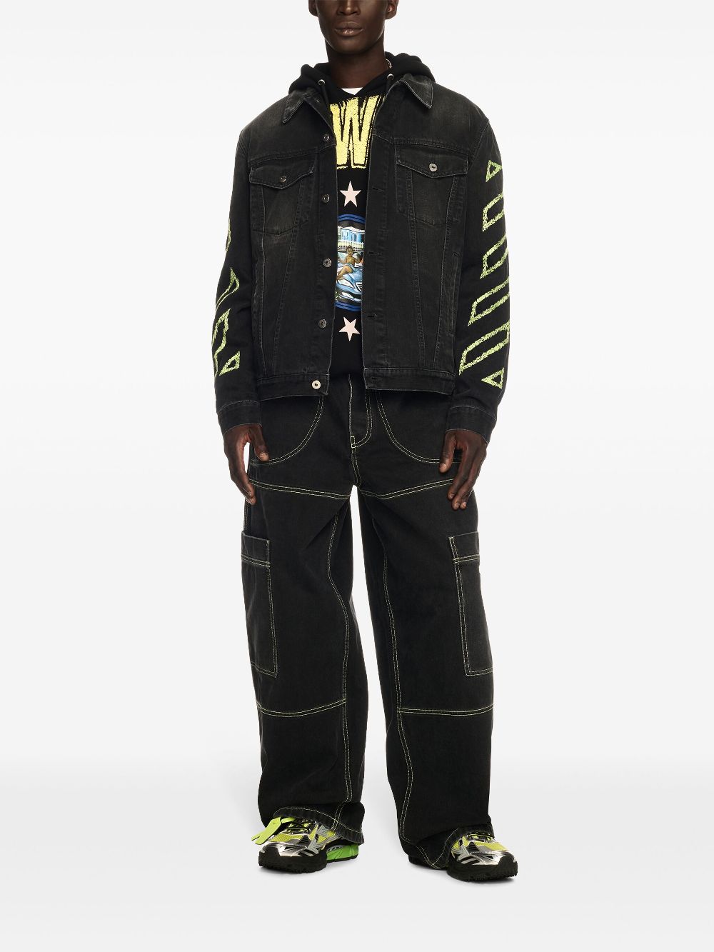 Off-White Irregular cargo jeans - Black