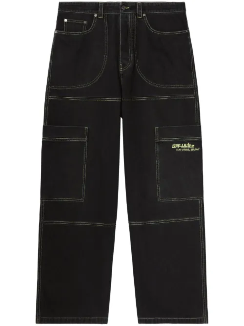 Jean Irregular à poches cargo - Off-White - Modalova