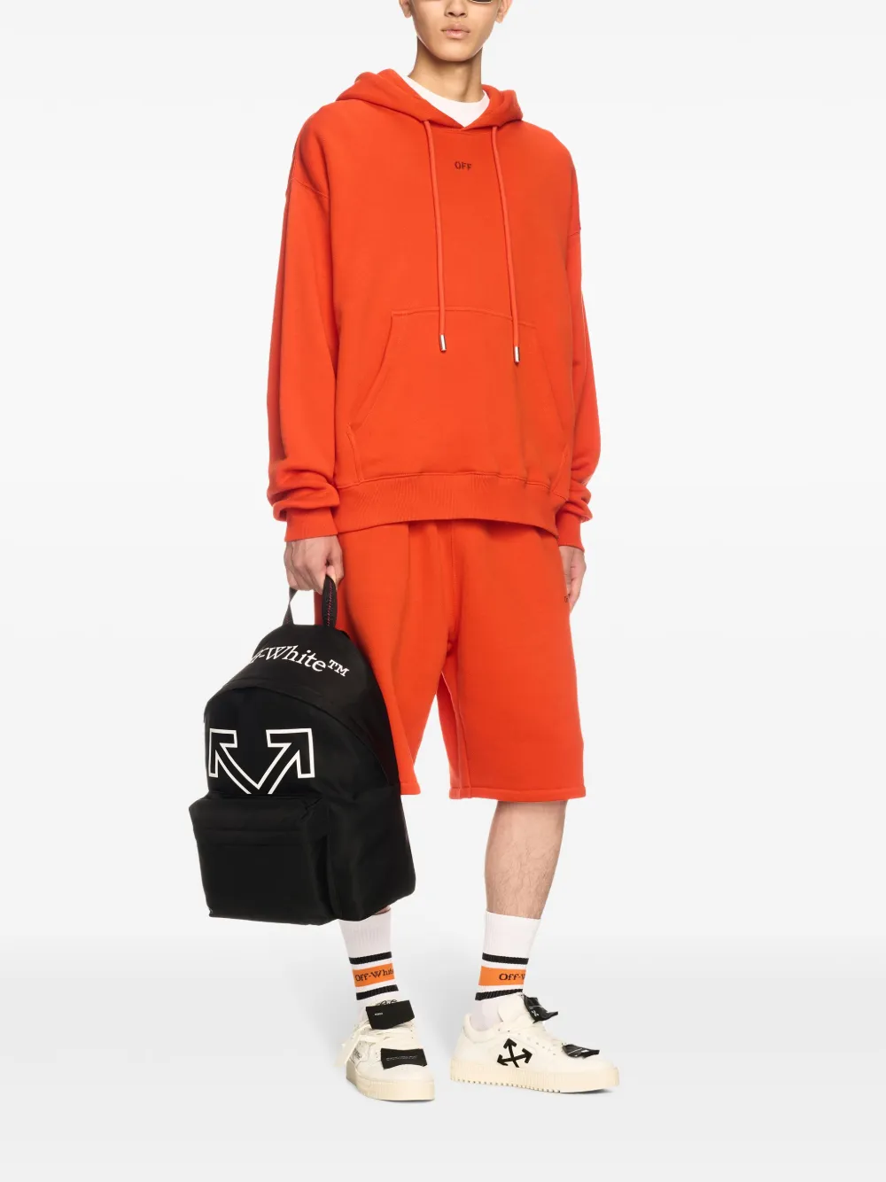 Cheap Off-White Orange Vibe Arrow track shorts Men