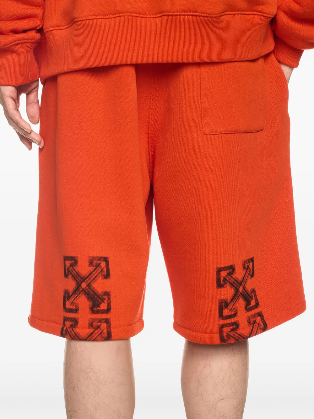 Cheap Off-White Orange Vibe Arrow track shorts Men