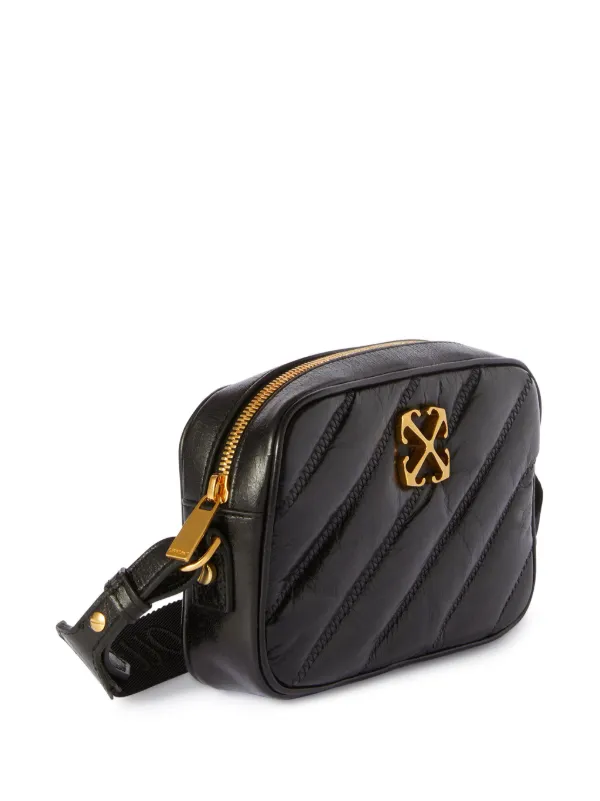 Off-White ボディバッグ レザーブラック off white（オフホワイト） Off-White キャリーオーバー ボディバッグ