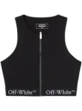 Off-White logo-band rowing top - Black