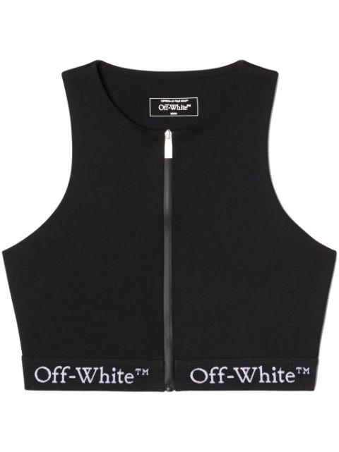 Off-White توب للجري بشريط شعار الماركة