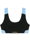 Off-White colour-block sports bra - Black