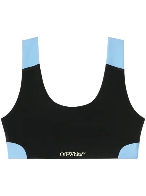 Brassière de sport à design colour block - Off-White - Modalova
