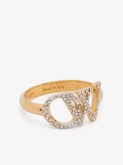 Off-White anillo con detalle de strass