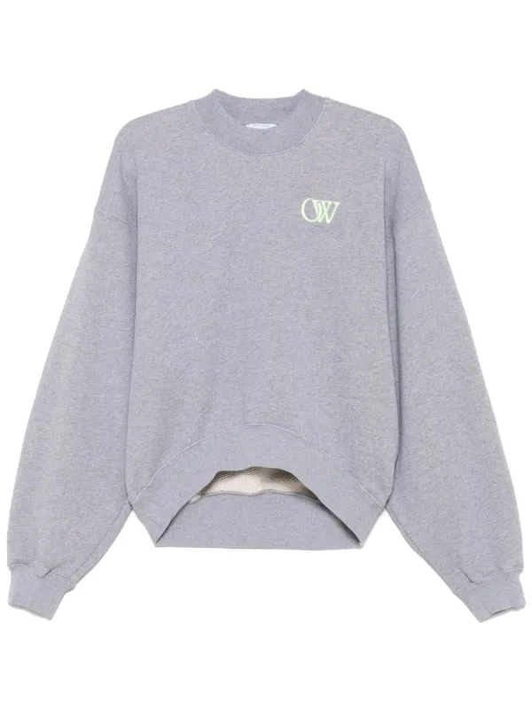 Off-White logo-embroidered Sweatshirt | Grey | FARFETCH IN 