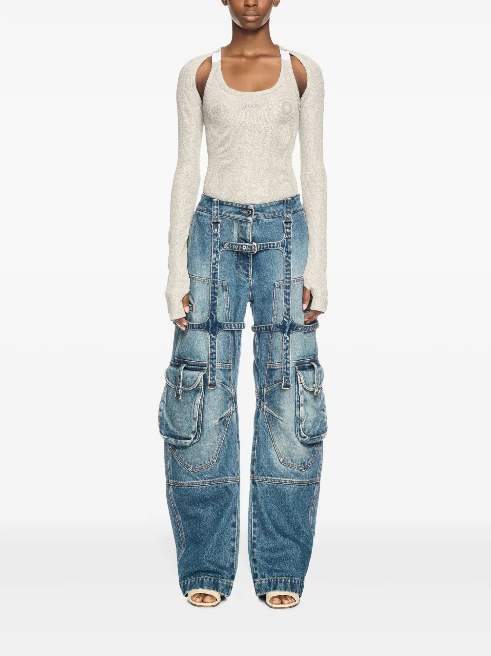 Off-White top tejido de canalé | Playeras y jerséis | Image 2