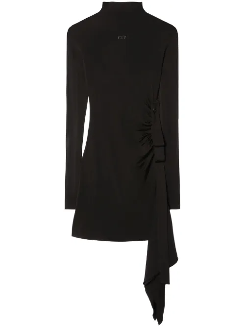 Robe courte à design drapé - Off-White - Modalova