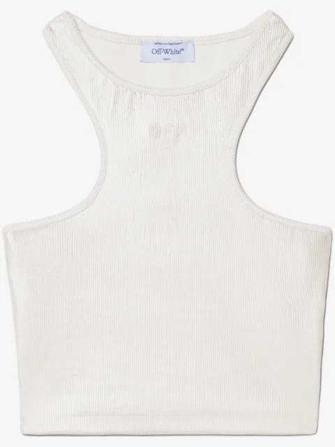 Off-White Blusa cropped canelada