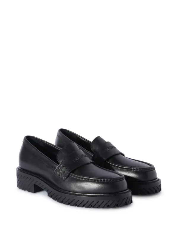 【関税込み】Off-White ブラック Combat ローファー Off-White Combat ローファー | ブラック | FARFETCH JP