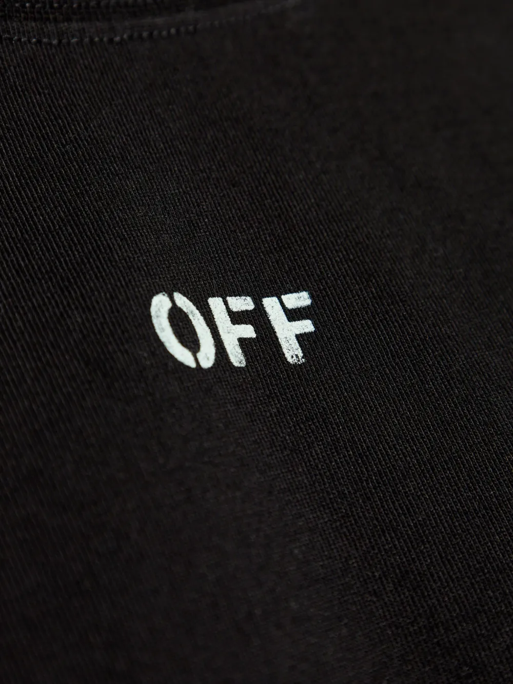 Off-White T-shirt met pijlprint 1041 BLACK AQUA GLASS
