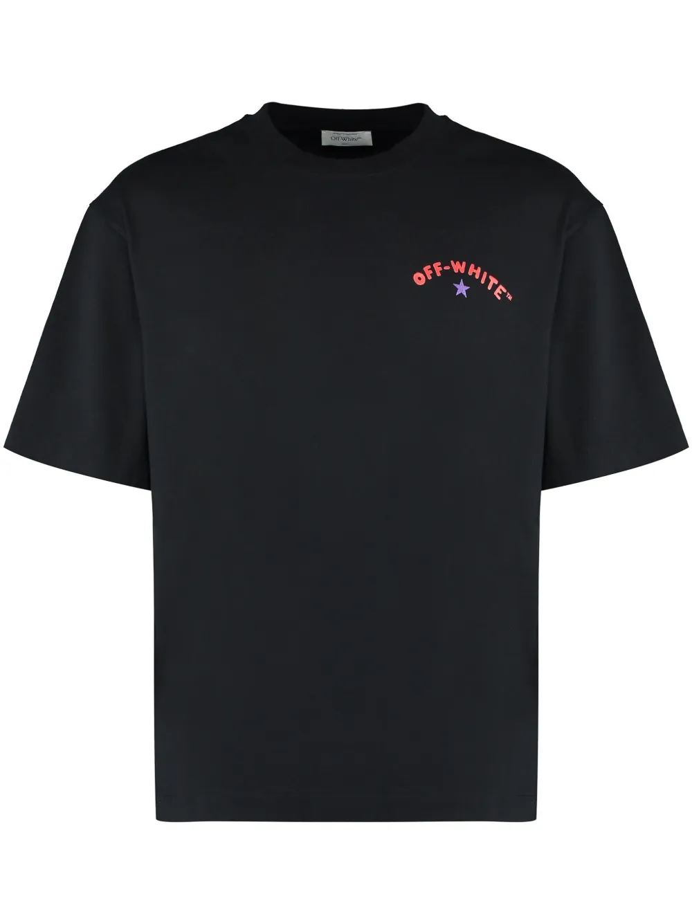 Off White Iconic Monogram Skate T-shirt met Maxi Print Black Heren