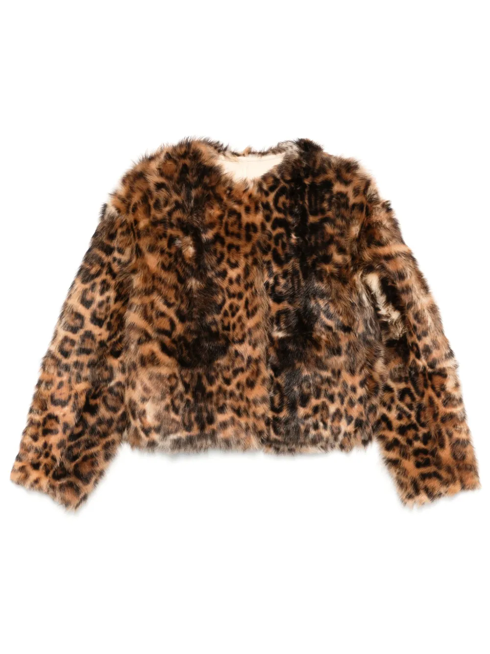 Yves salomon leopard coat hot sale