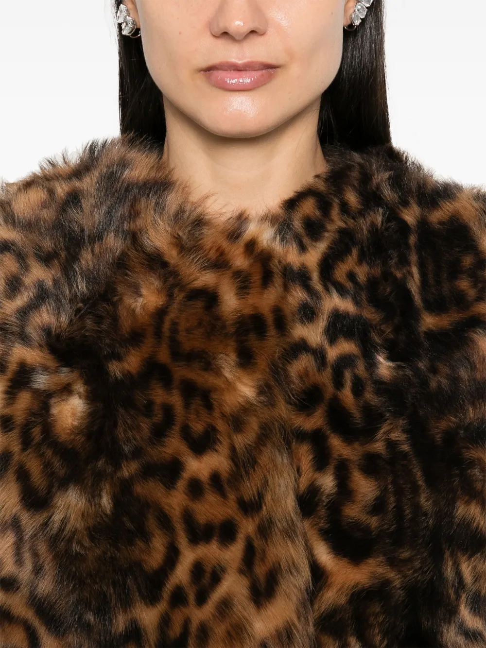 Yves Salomon leopard pattern Jacket Farfetch