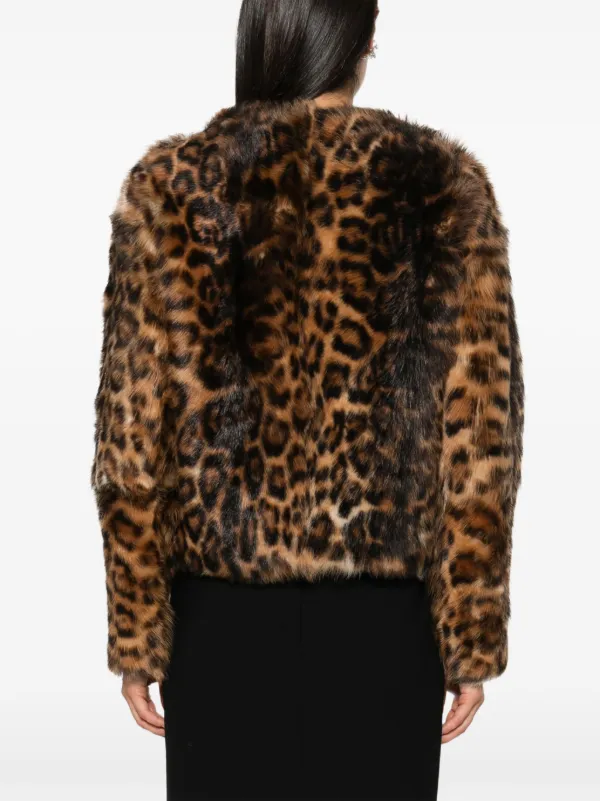 Yves salomon leopard coat hot sale