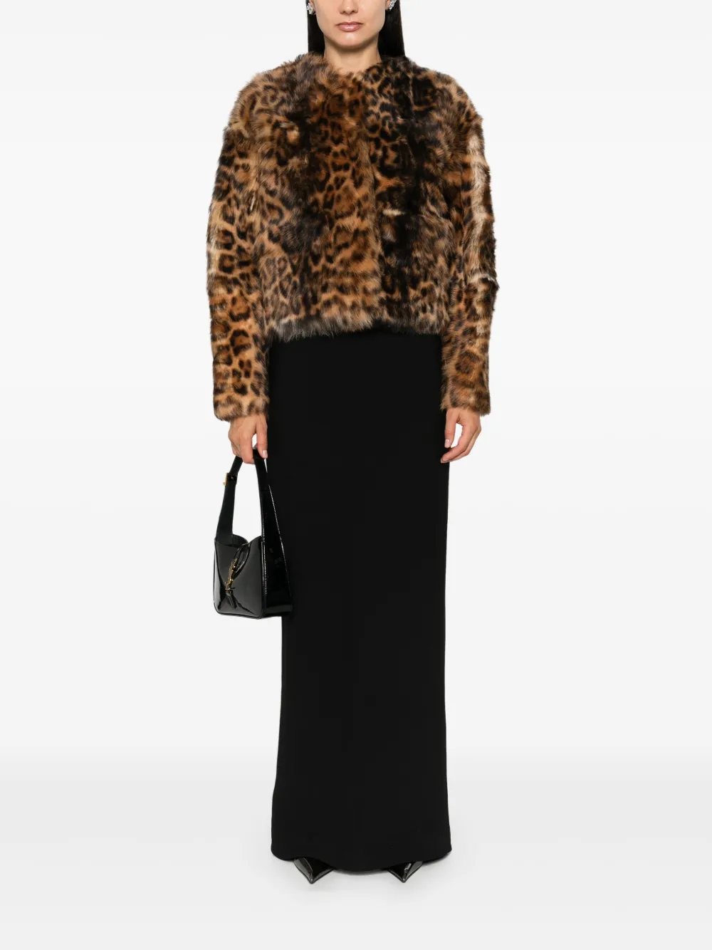 Yves Salomon leopard-pattern jacket | Faux Fur & Shearling Jackets | Image 2