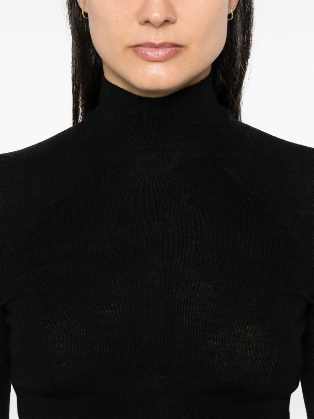 Shop Majestic Roll-neck Sweater In Black