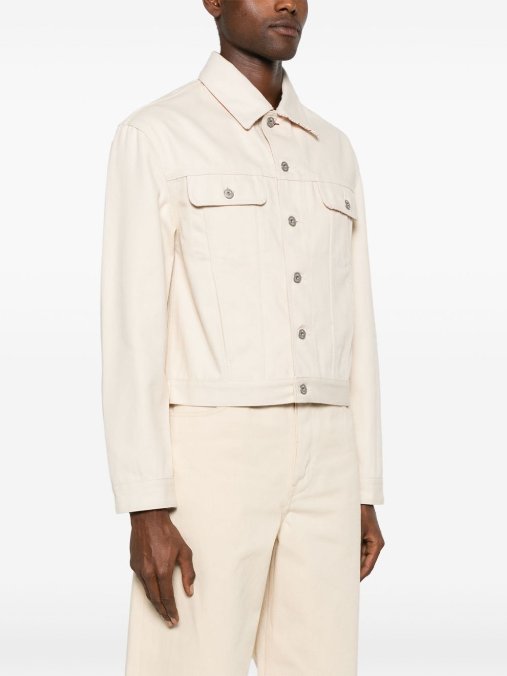 Shop Jacquemus De-nimes Jacket In Neutrals