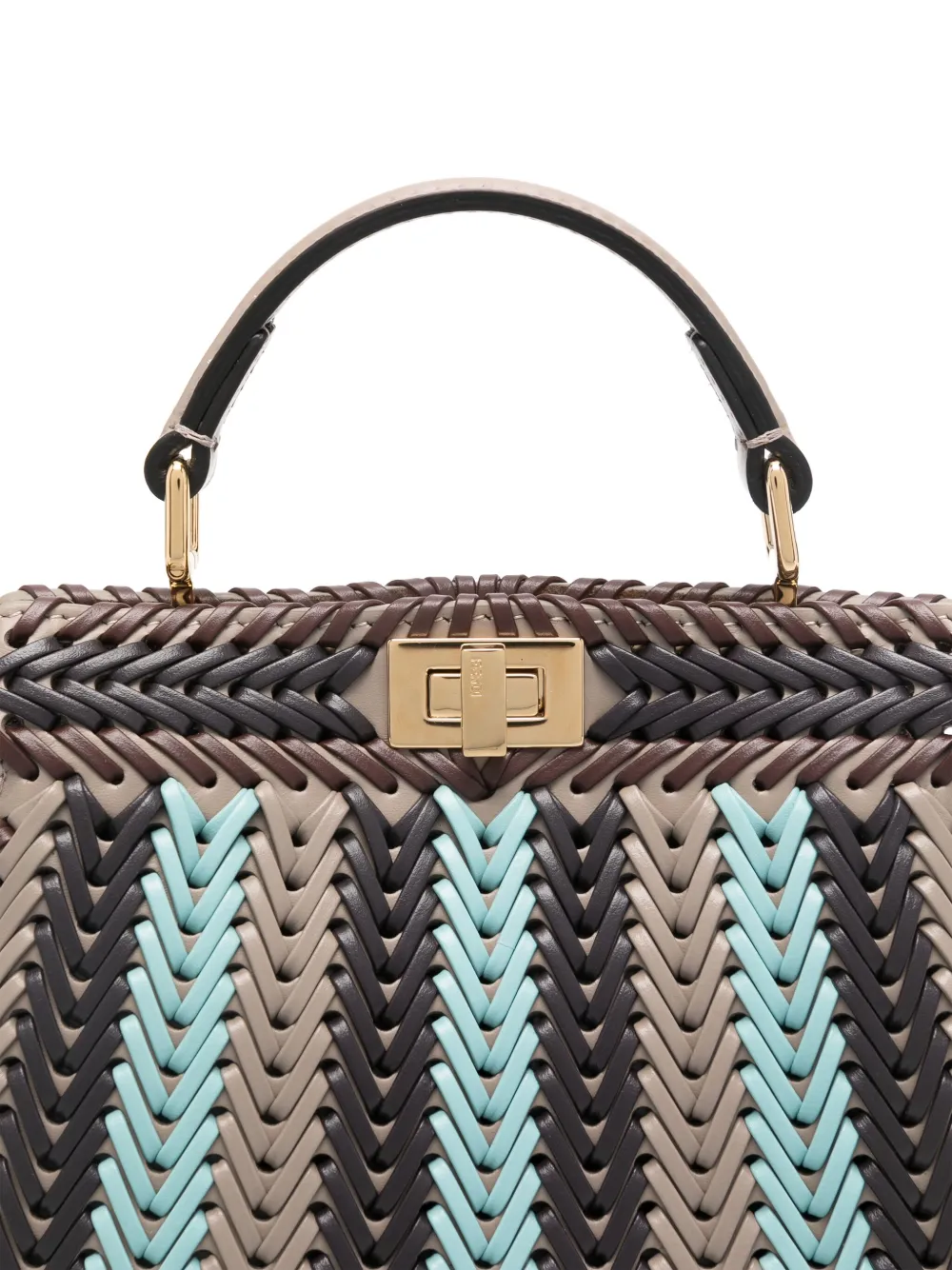 FENDI Peekaboo ISeeU mini-tas Grijs