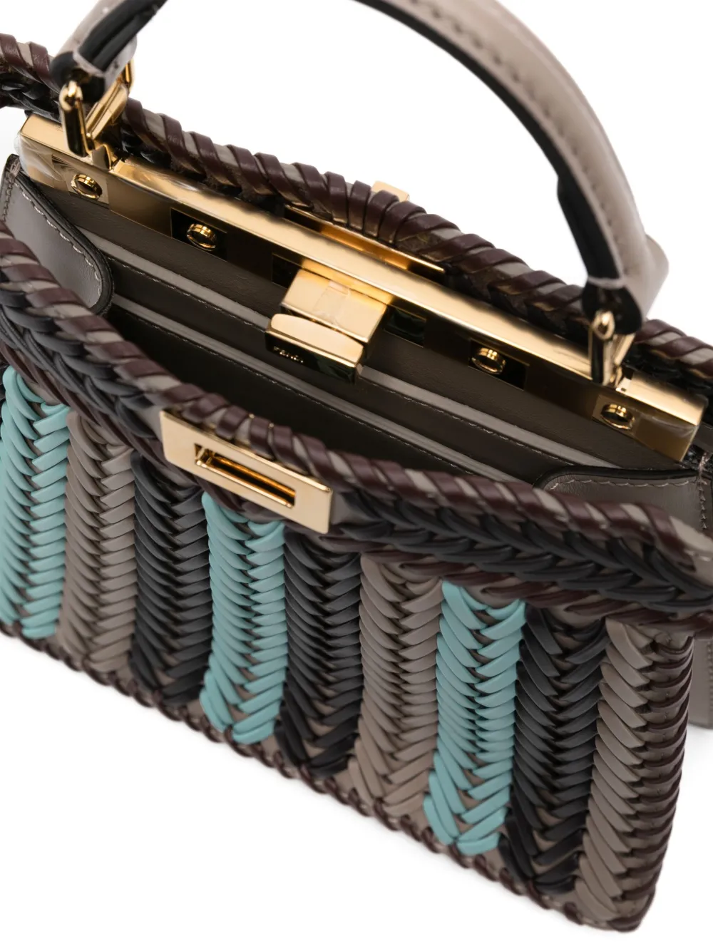 FENDI Peekaboo ISeeU mini-tas Grijs