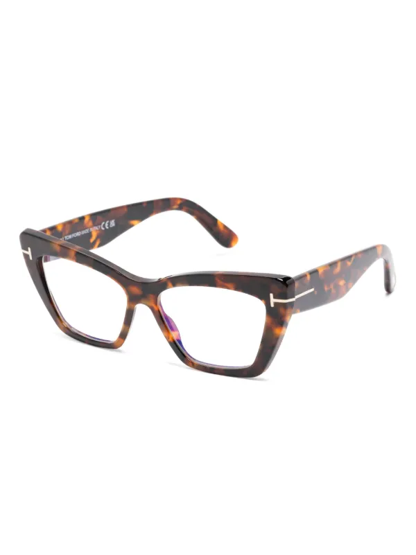 TOM FORD Eyewear cat-eye Glasses | Brown | FARFETCH