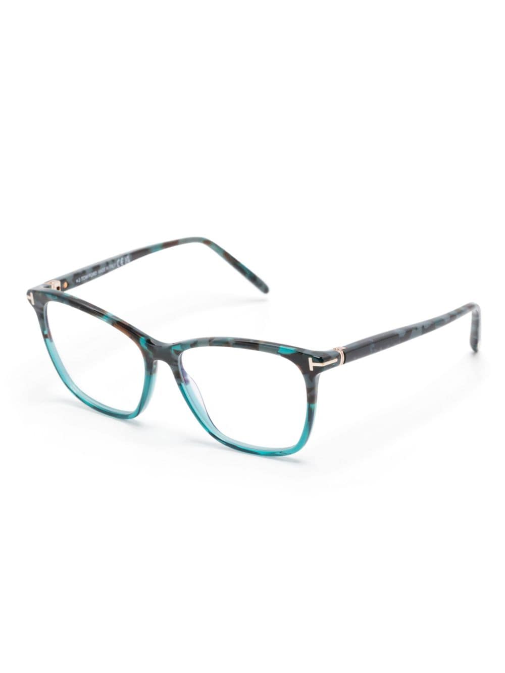 TOM FORD Eyewear Bril met vlinder montuur - Blauw