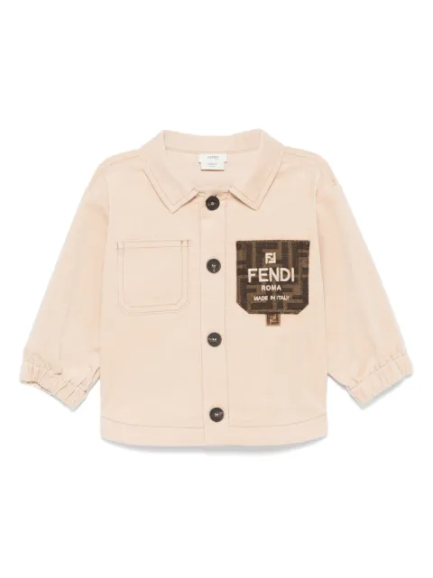 Fendi Kids camisa con motivo FF