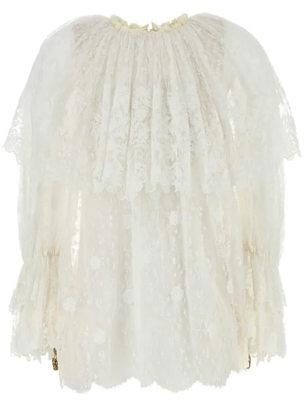 【関税&送料込】Chloe Top White Chloé Lace Top | White | FARFETCH