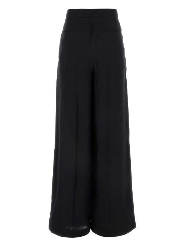 パンツ FENDI Woman Pants Black FR6397AJYF F0GME FENDI Monogram Jacquard Silk Trousers | Black | FARFETCH GE