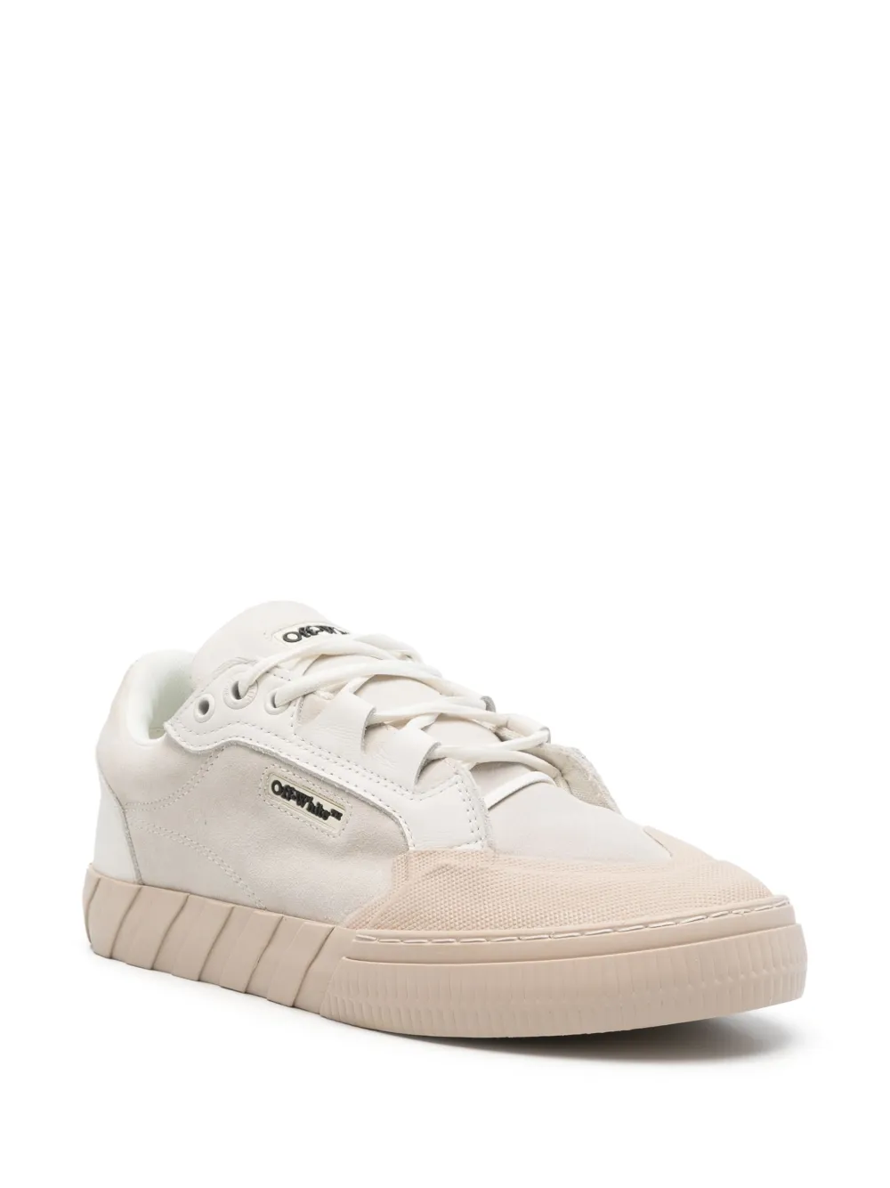 Off-white 'vulcanized 799' White Sneakers With Logo Patch On Tongue And Side In 161 White - Beige