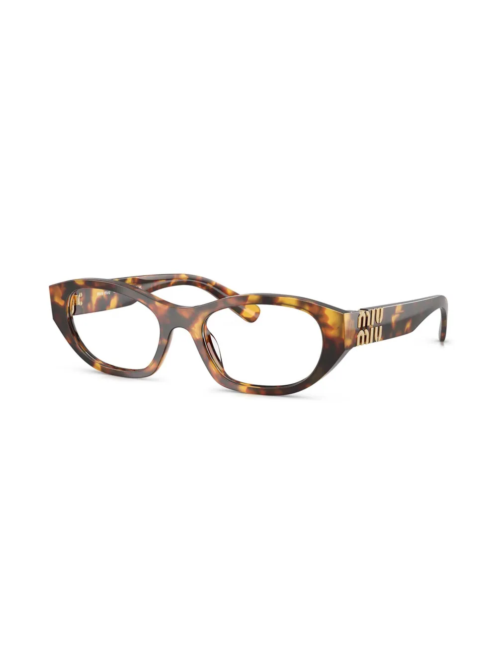 Miu Miu Eyewear Bril met rechthoekig montuur - Bruin