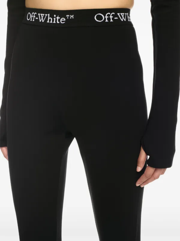 Off-White logo-band Leggings | Black | FARFETCH UK