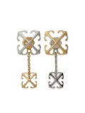 Off-White Arrow pendant earrings - Gold