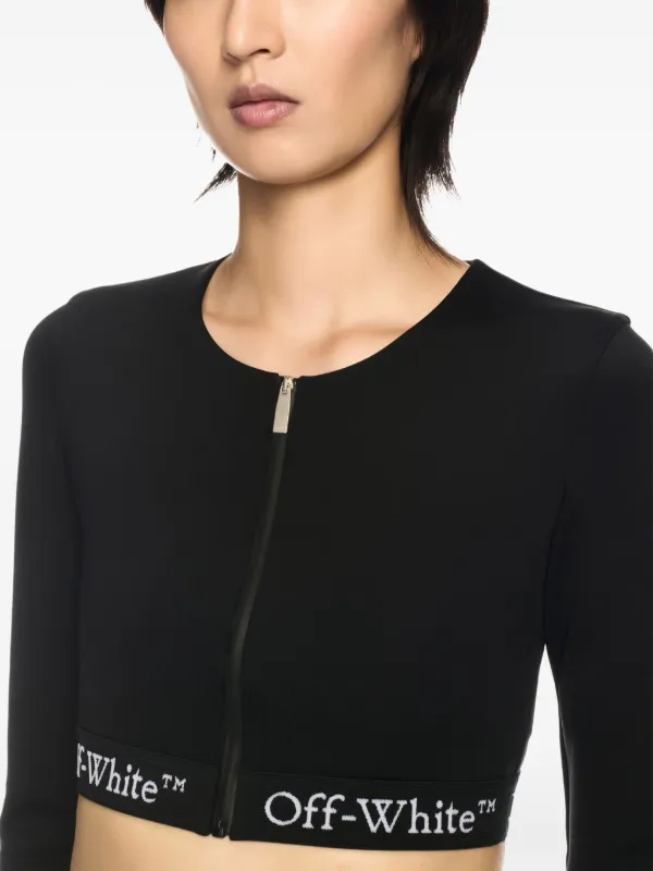 Off-White logo-band Crop Top Black FARFETCH ID