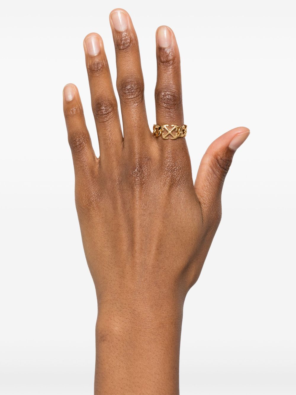 Off-White Arrow chain ring - Gold