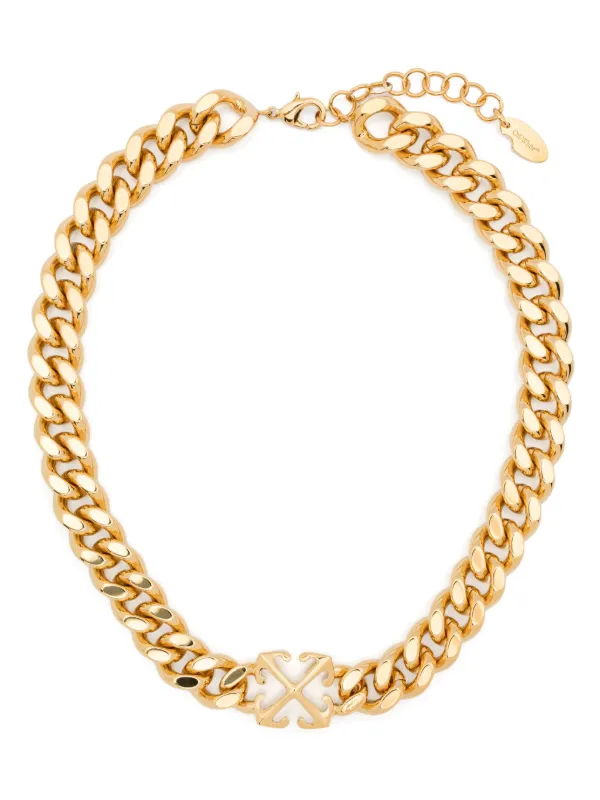 Off-White Arrow Necklace in Gold
