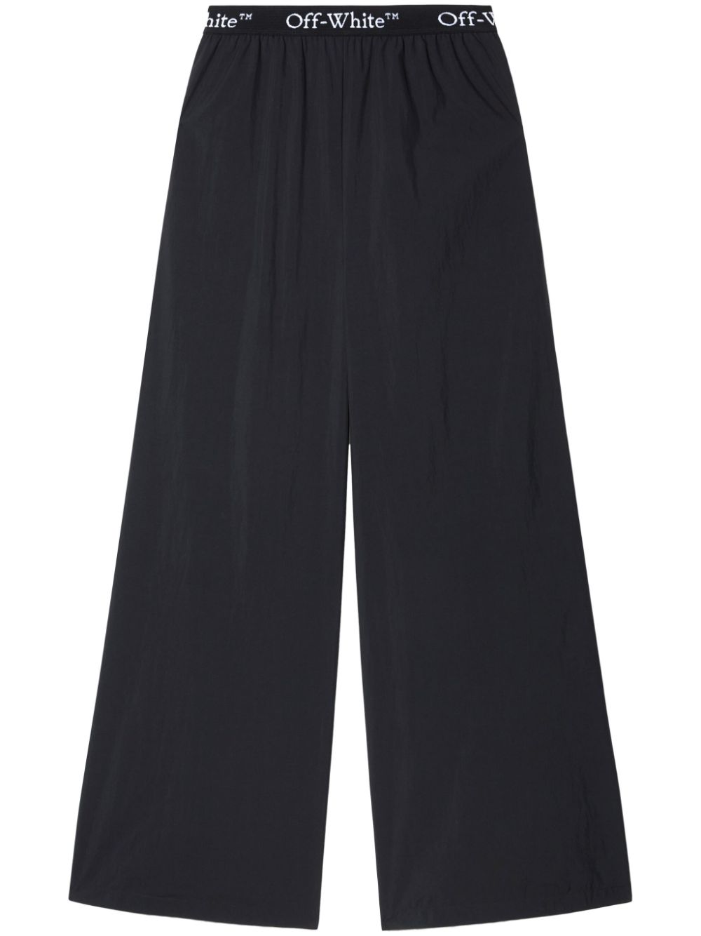 Off-White logo-band trousers - Black