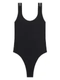 Off-White logo-band swimsuit - Black