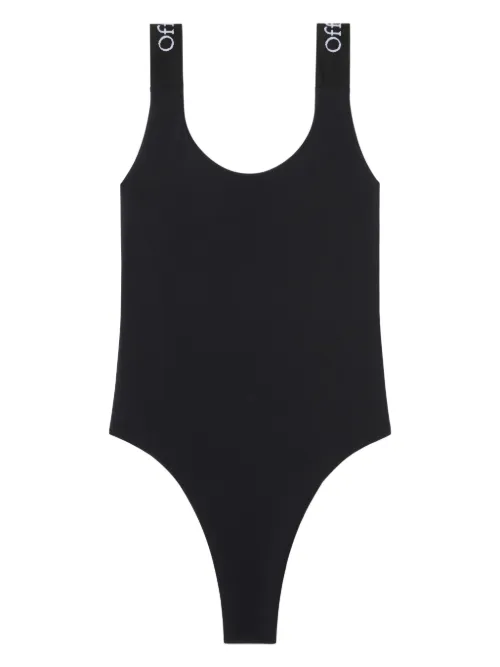 Maillot de bain à bande logo - Off-White - Modalova