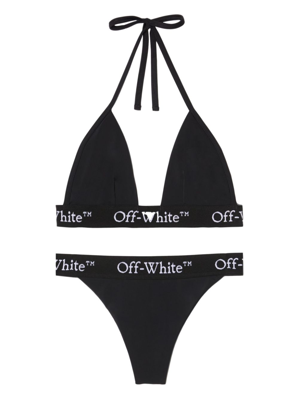 Off-White Bikini met logoband Zwart