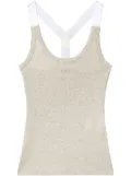 Off-White ribbed tank top - Silver