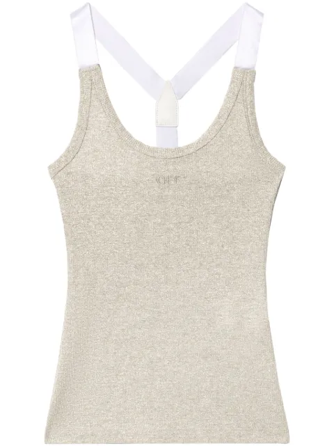 Off-White camiseta tejida de canalé