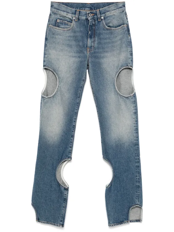 デニム・ジーパン Off-White SS25 DENIM METEOR (OWYA06AC99DEN001 4500) Blue Sky Meteor Cool Jeans by Off-White on Sale