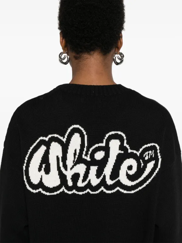 Off-White Hand-Drawn Script Sweater | Black | FARFETCH