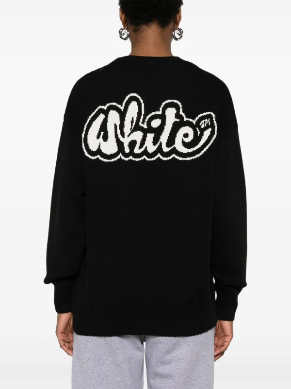 Off-White Hand-Drawn Script Sweater | Black | FARFETCH