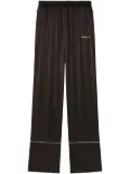 Off-White satin pyjama pants - Black